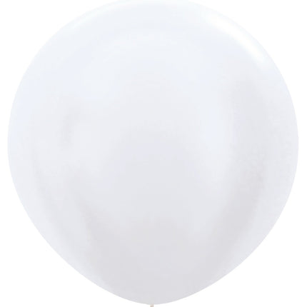 Ballonnen Pearl White 91cm 2st