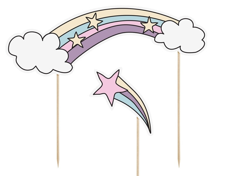 Unicorn Taart Topper Set 5 delig