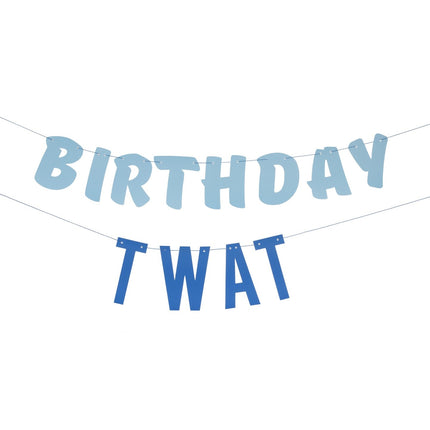 Blauw Letterslinger Birthday Twat 1,5m