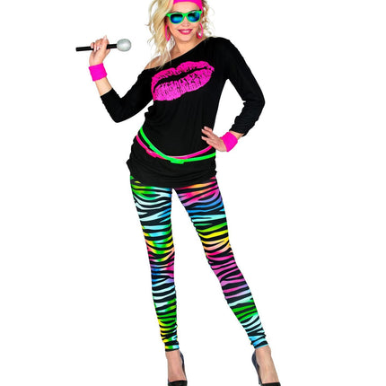 Neon 80S Legging Dames