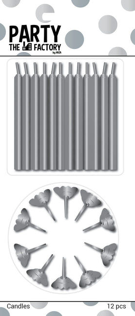 Zilveren Kaarsjes Houder 6cm 12st