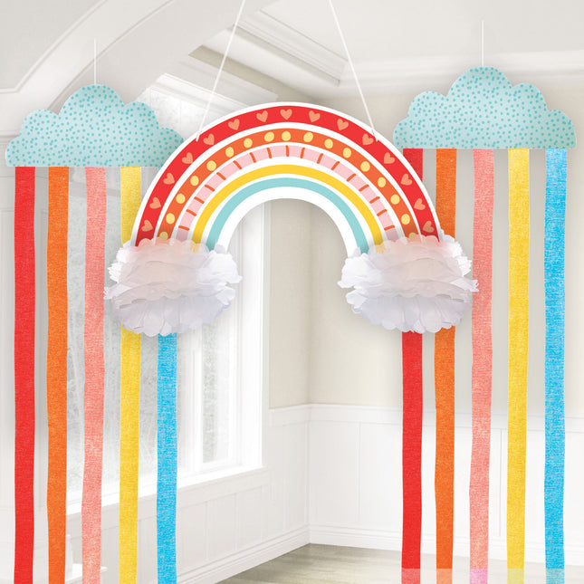 Hangdecoratieset Regenboog 3 delig