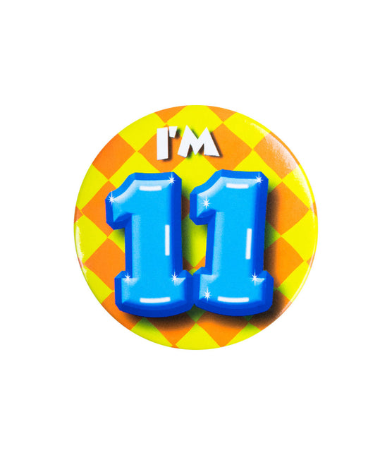 I'm 11 Button 11 Jaar 5,5cm