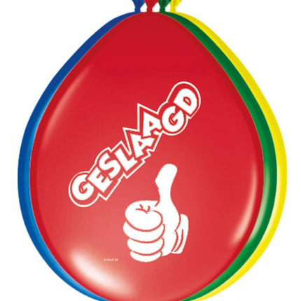 Geslaagd Ballonnen 30cm 8st