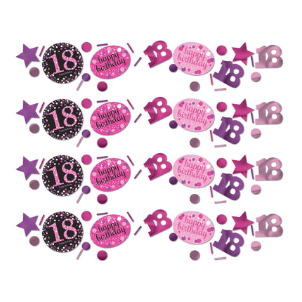 Tafelconfetti 18 Jaar Happy Birthday Roze 34gr