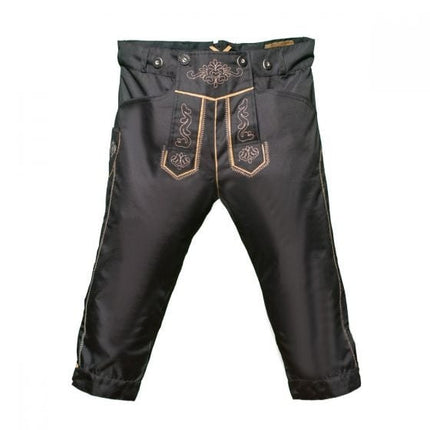 Lederhose Lang Zwart en Bretels