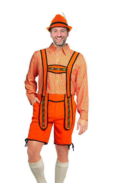 Oranje Lederhose Heren Johann Kort