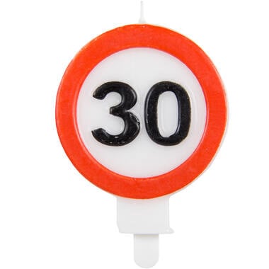 Kaars 30 Jaar Verkeersbord