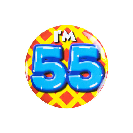 I'm 55 Button 55 Jaar 5,5cm