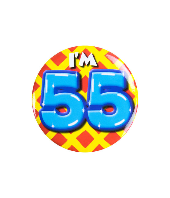 I'm 55 Button 55 Jaar 5,5cm