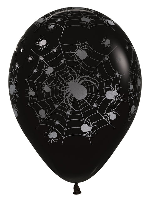 Ballonnen Spider Metallic Ink Silver 30cm 25st