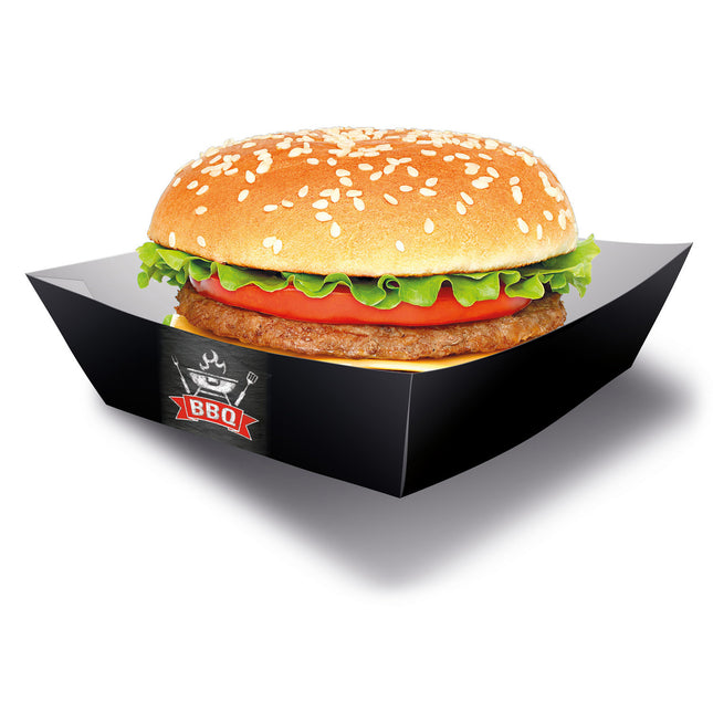 BBQ Hamburger Box 13cm 4st