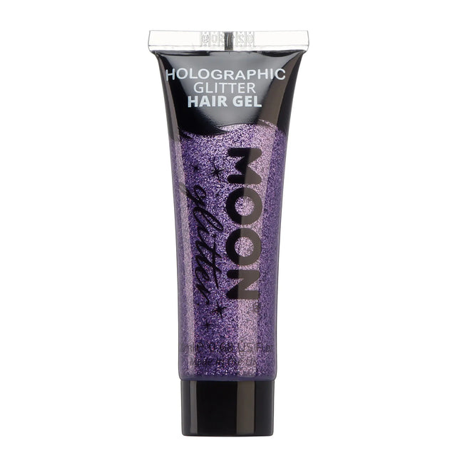 Moon Glitter Holographic Glitter Hair Gel Purple 20ml