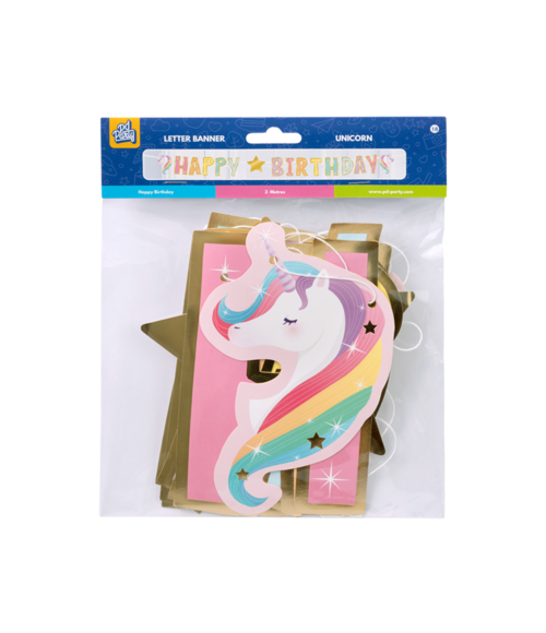 Happy Birthday Letterslinger Unicorn 2,5m