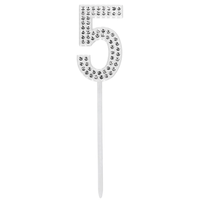 5 Jaar Taarttopper Diamant 10,5cm