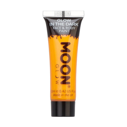 Moon Glow Glow in the Dark Face Paint Orange 12ml