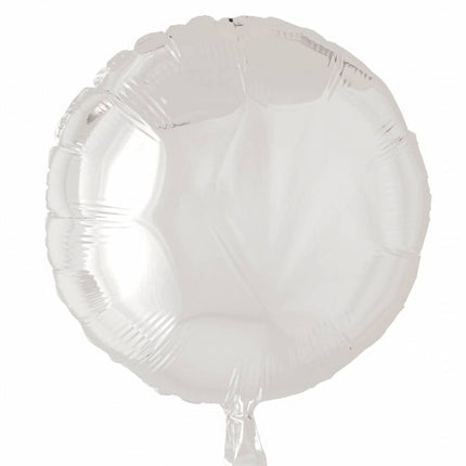 Helium Ballon Rond Wit 46cm leeg