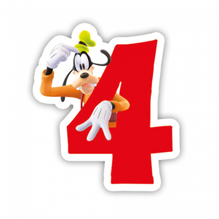 Mickey Mouse Kaars 4 Jaar