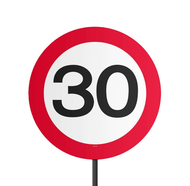 Tuinbord 30 Jaar Verkeersbord 52cm