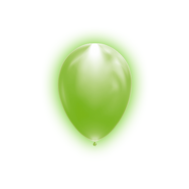 Groene Led Ballonnen 26cm 5st