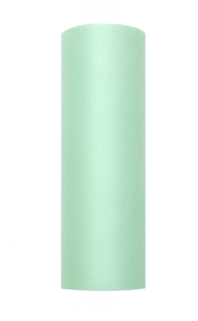 Mintgroene Tule Rol 15cm 9m