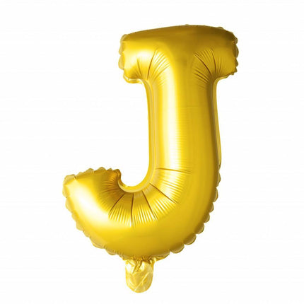 Folie Ballon Letter J Goud XL 102cm leeg