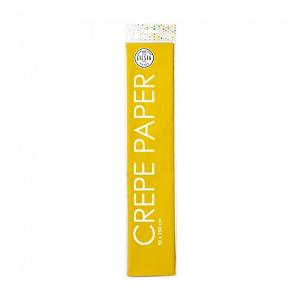 Crepe Papier Geel 50cm 2,5m