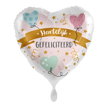 Hartelijk Gefeliciteerd Helium Ballon Leeg