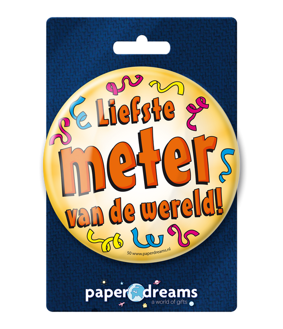 Button Liefste Meter van de Wereld 10,2cm