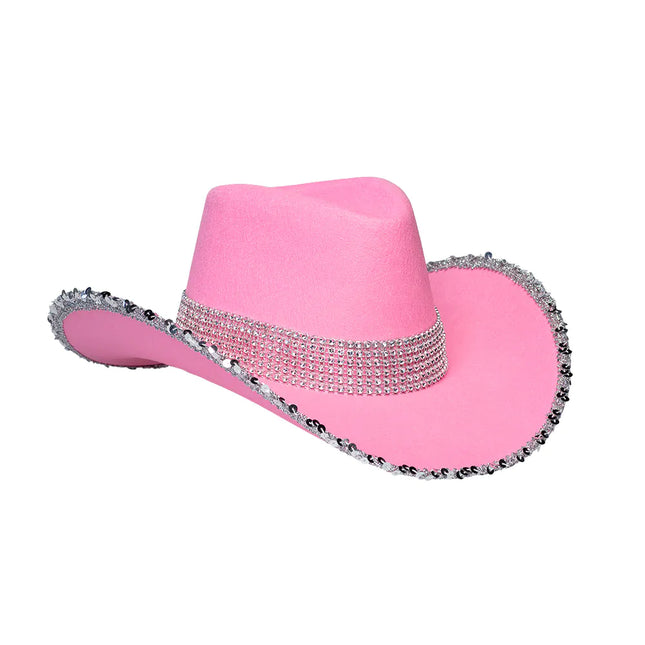 Roze Cowboyhoed Glitters