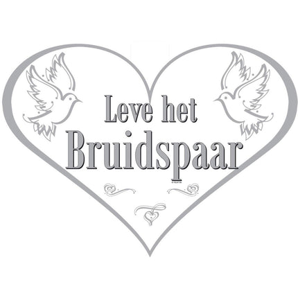 Deurbord Leve Het Bruidspaar 45cm