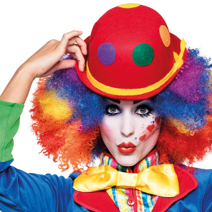 Gekleurde Pruik Afro Clown