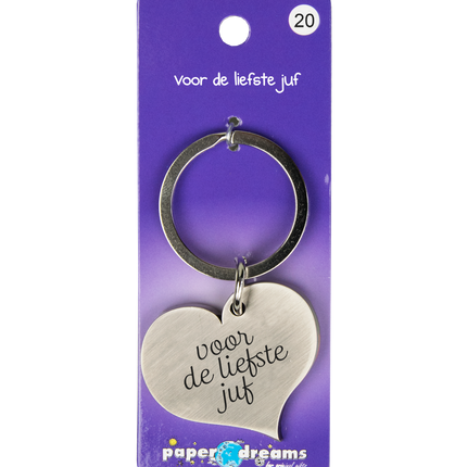 Sleutelhanger Liefste Juf 10cm