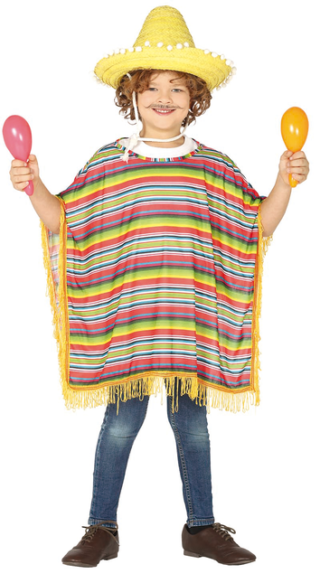 Mexicaanse Poncho Kind 7/9 jaar