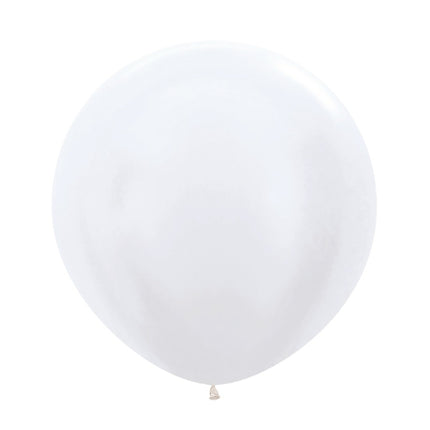 Ballonnen Pearl White 61cm 10st