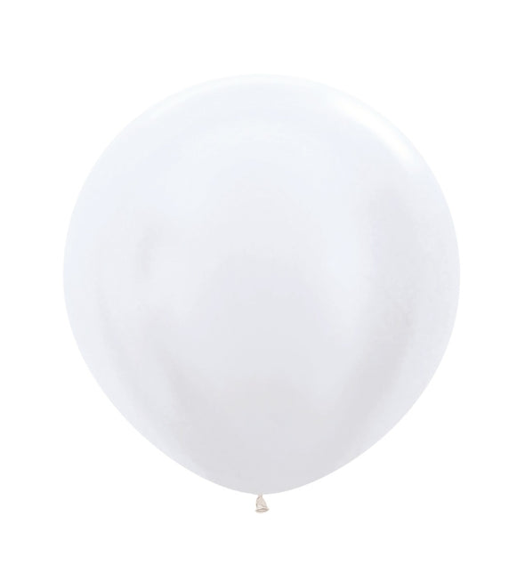 Ballonnen Pearl White 61cm 10st