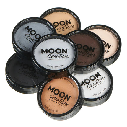 Moon Creations Pro Face Paint Cake Pots Dark Brown 36g