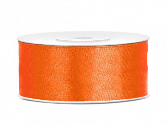 Satijn Lint Oranje 25mm 25m
