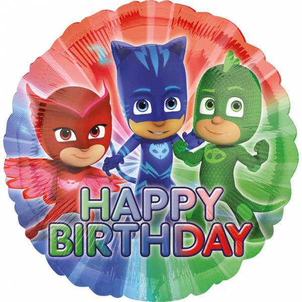 Pj Masks Helium Ballon Happy Birthday 45cm leeg