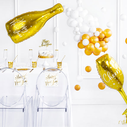 Helium Ballon Champagne Glas Leeg 80cm