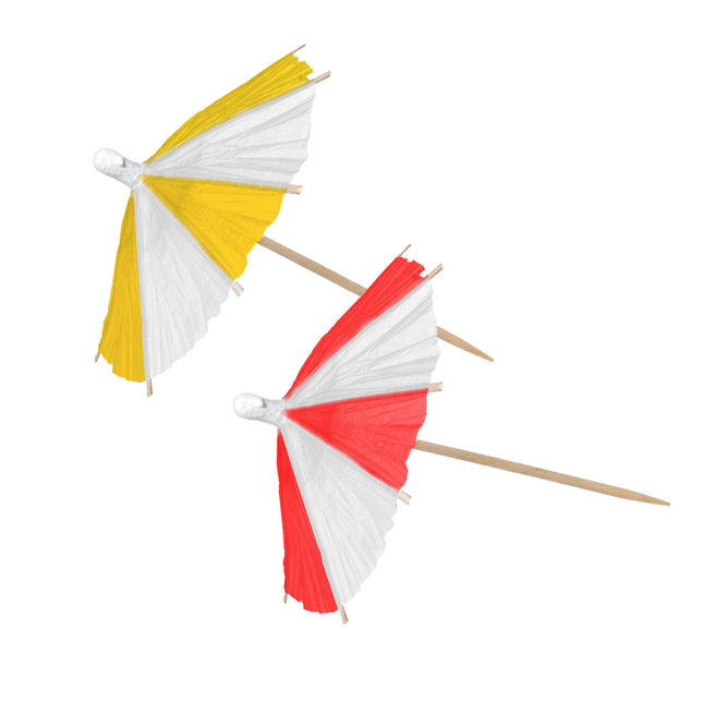 Cocktailprikkers Parasol 10cm 10st