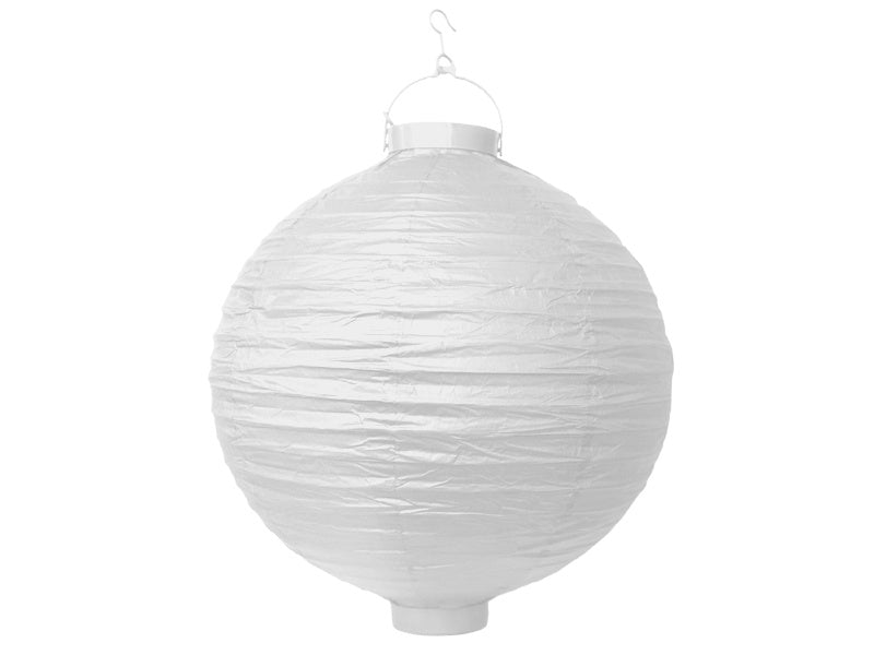 Witte Lampion Rond met lampje 30cm