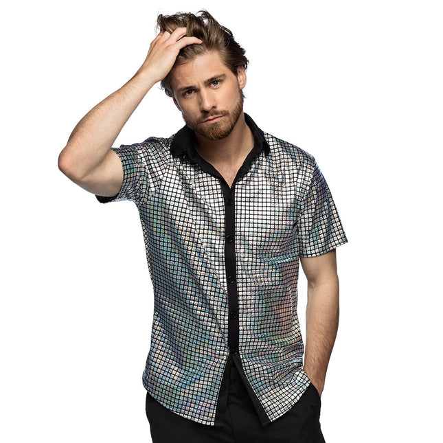 Disco Shirt Metallic Zilver