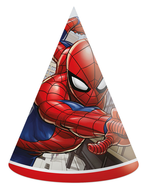 Spiderman Feesthoedjes 6st