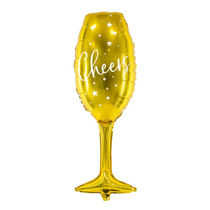 Helium Ballon Champagne Glas Leeg 80cm