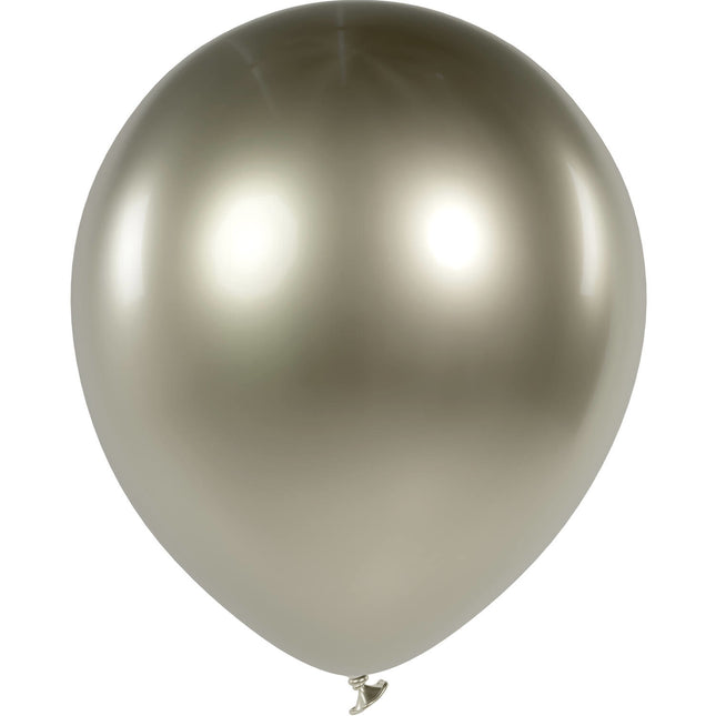 Champagne Gouden Ballonnen Chroom 33cm 10st