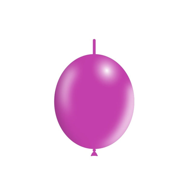 Fuchsia Knoopballonnen 30cm 50st