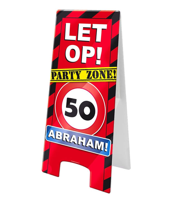 Abraham Warning Sign 50 jaar Verkeersbord 62,5cm