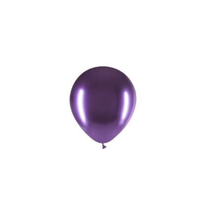 Paarse Ballonnen Chroom 13cm 100st