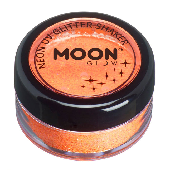 Moon Glow Neon UV Glitter Shakers Orange 5g